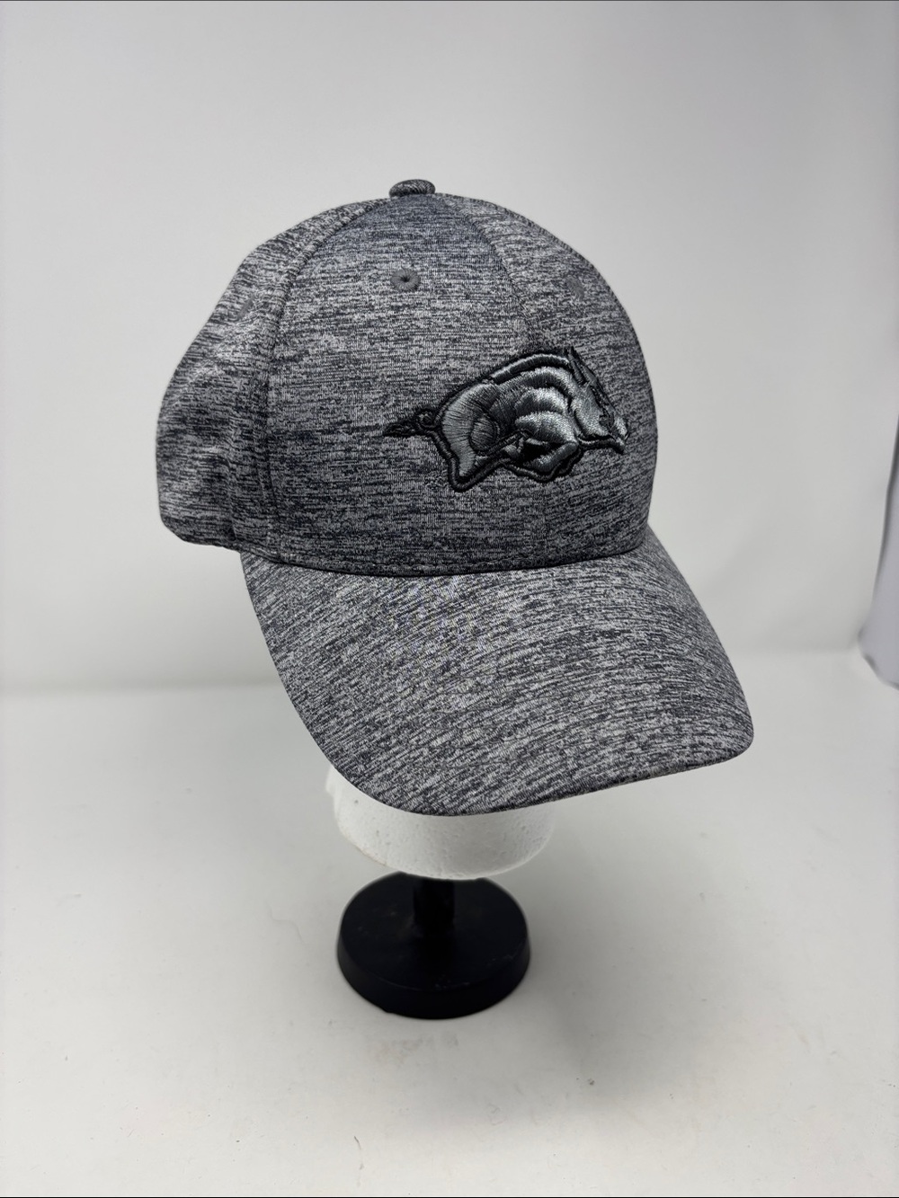 Arkansas Razerbacks Gray Heather Baseball Cap with Embroidered Patch
